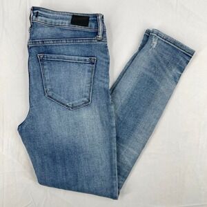 Dear John High Rise Jeans Gisele Skinny Designer 27 Distressed Faded Slim Casual